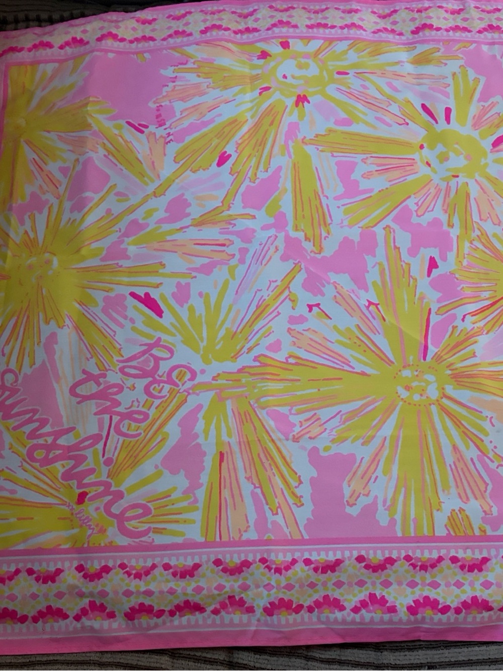 Lilly Pulitzer Pink & Yellow 'Be the Sunshine' Scarf
